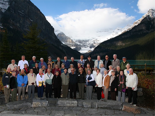 Group shot at Chateau Lake Louise