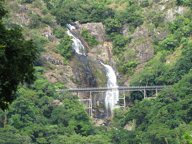 Waterfall and Train Bridge