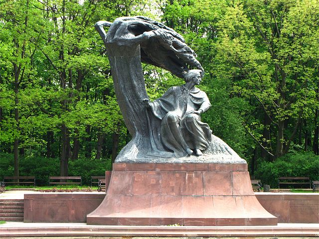 Statue of Chopin in Lazienki Park