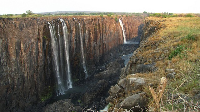 Dry End of Victoria Falls with Gorge