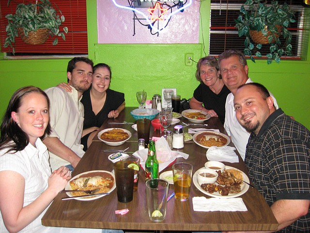Dinner at El Azteca with Sonia, Ted, Derek, and Jen