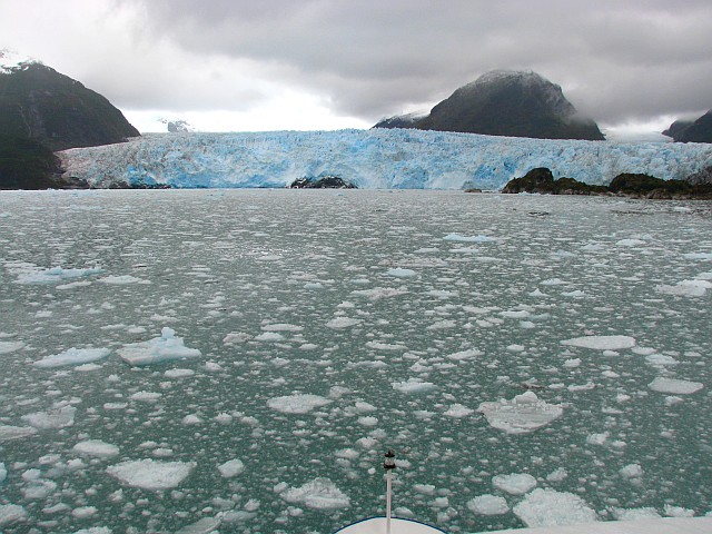 Floating Ice and Amalia Fjord and Glacier