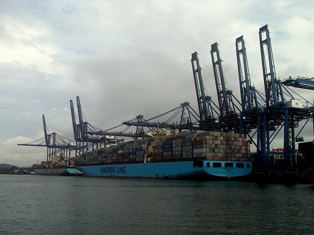 Cranes and Container Ship