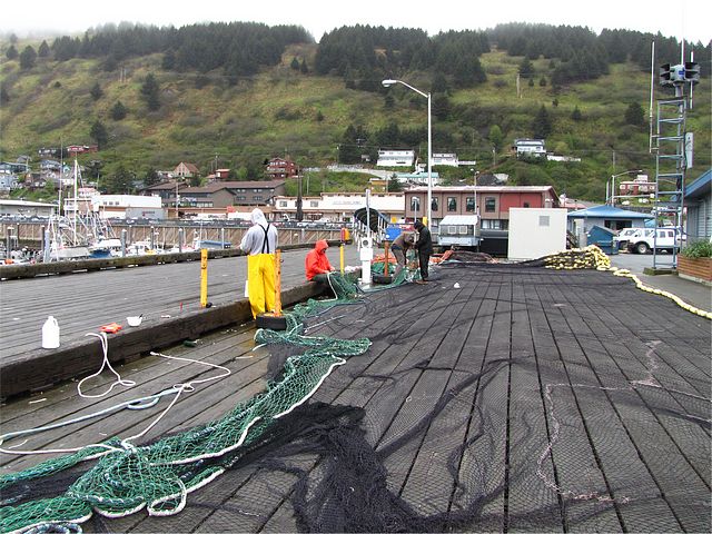 Fishermen Mending Nets