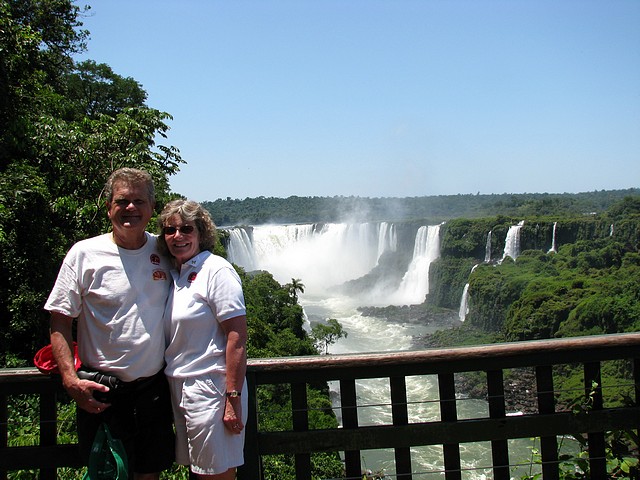 Vic and Gennie with “Devil’s Throat” in the Background