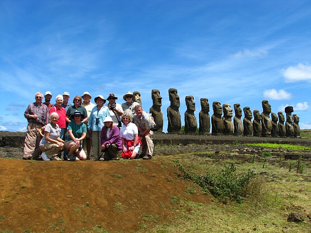 15 Moai & 14 friends at Tongariki