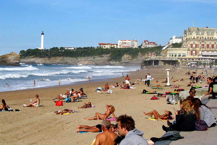 La Côte des Basque in Biarritz, France