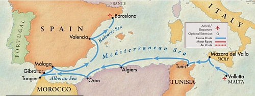 Map of our Destinations