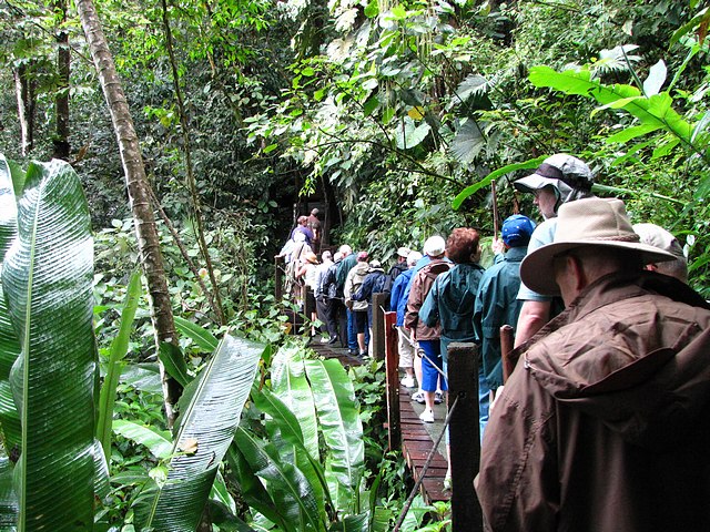 Walking Through Macho Falls Path