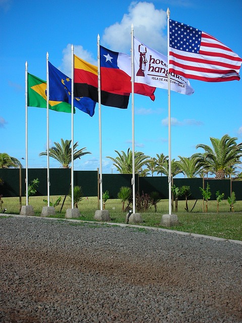 Flags of Present Hotel Guests