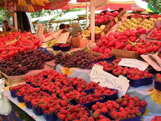 Fresh Fruit in the Market in Pula