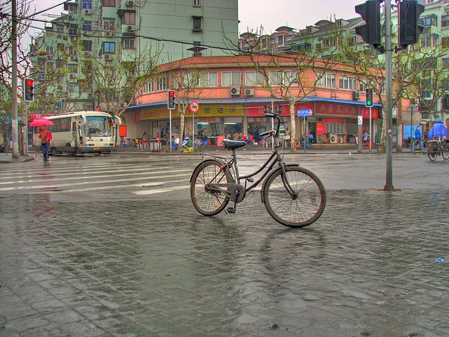 Intersection by the Asian Market-HDR