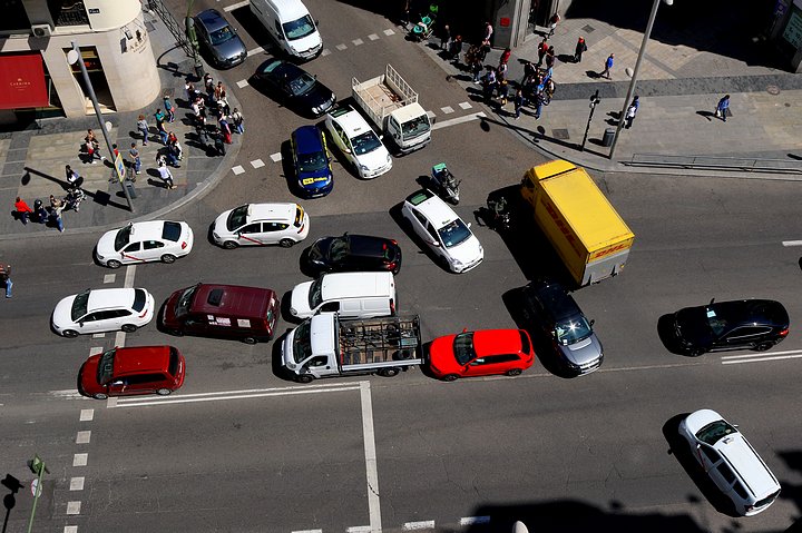 Traffic on the Gran Vía