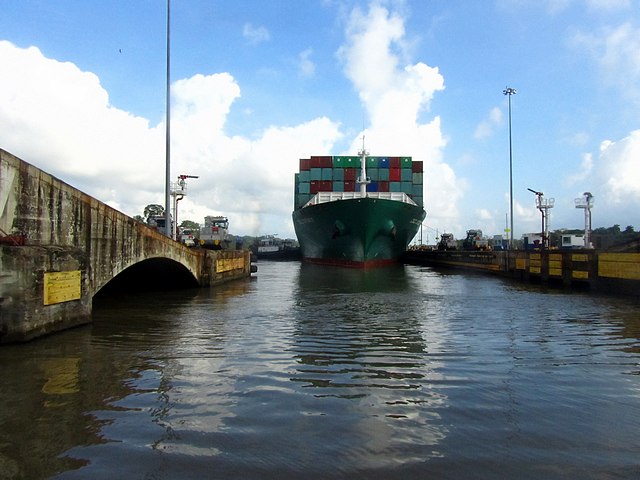 Ship Entering Gatun Locks