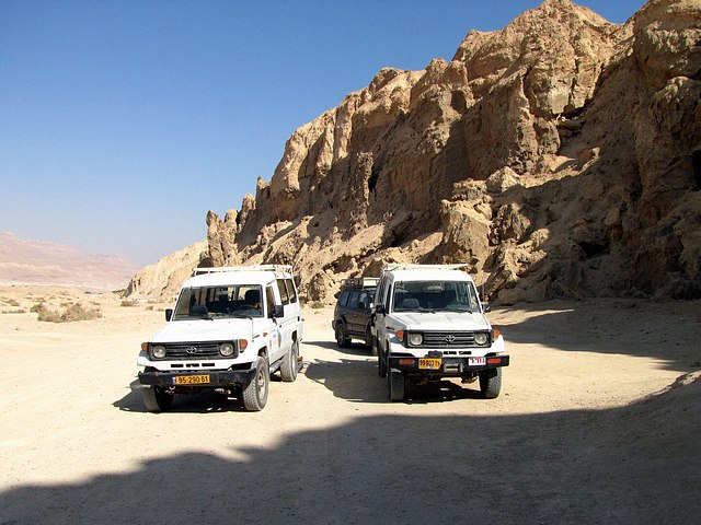 Toyota Land Cruisers at Wadi Perazim
