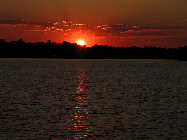 Sunset on the Zambezi River