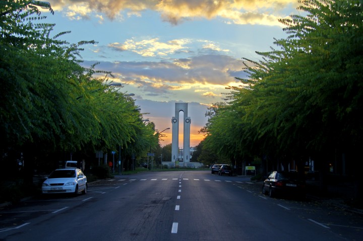 Sunset in Mohács