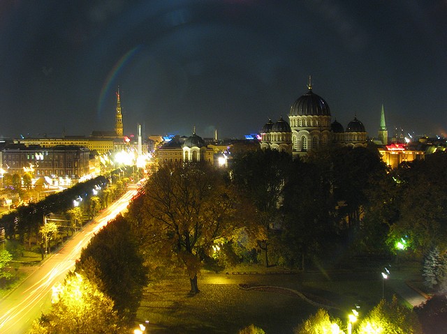 Riga, Latvia at Night