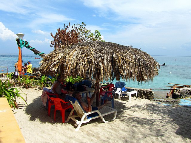 Our Palapa on Isla del Pirata