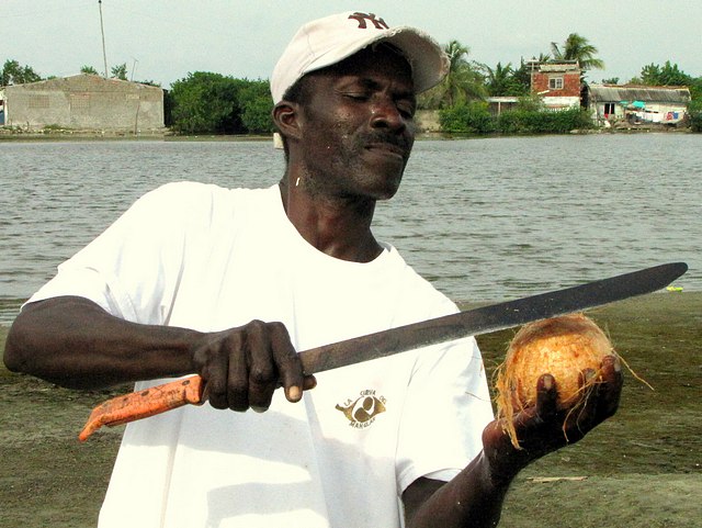 Jose Topping a Coconut