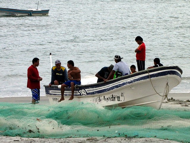 Fishermen in San Carlos Bay