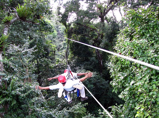 Superman on the Zip Line