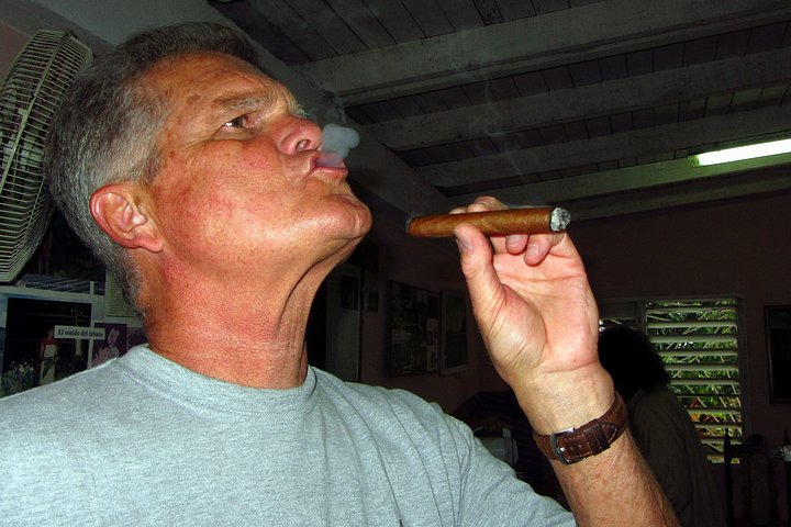 Vic Enjoying a Cigar?